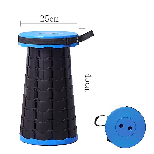 Teleskopierbarer Klapphocker tragbarer zusammenklappbarer Hocker verbesserter tragbarer teleskopierbarer Hocker Klapphocker für Erwachsene tragbarer teleskopierbarer Hocker für Camping Gartenarbeit Image