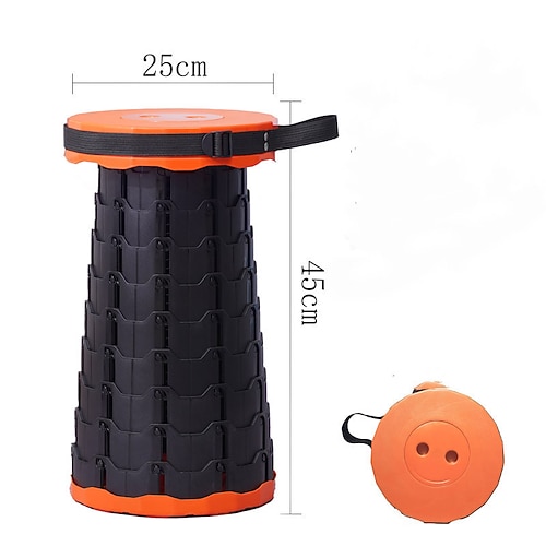Teleskopierbarer Klapphocker tragbarer zusammenklappbarer Hocker verbesserter tragbarer teleskopierbarer Hocker Klapphocker für Erwachsene tragbarer teleskopierbarer Hocker für Camping Gartenarbeit Image
