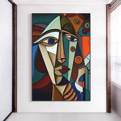 handgemaltes Ölgemälde Pablo Picasso, berühmtes Gemälde aufgerollte Leinwand, berühmtes Mädchen, Leinwandkunst, kein gerahmtes Wandkunstgemälde, Heimwanddekoration Image