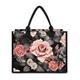 Damen Handtasche Stoffbeutel Boston-Tasche Polyester Einkauf Täglich Reise Bedruckt Hohe Kapazität Leichtgewichtig Blume Wein Dunkelrot Rosa