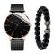 genf quarzuhr für männer stilvolle steampunk lässig analoge quarz armbanduhr mit armband set wasserdichte pu leder uhr