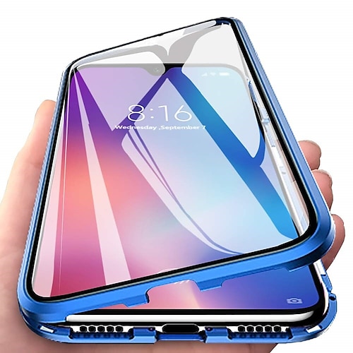Handy Hülle Handyhüllen Für Samsung Galaxy S26 Ultra Plus A34 A54 A53 A33 A13 A32 A52 Magnetische Adsorption mit Displayschutz Magnetisch Vollschutz Transparent Gehärtetes Glas Metall Image