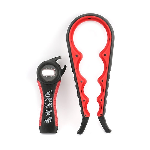 Glasöffner 5 in 1 Multifunktionsdosenöffner Flaschenöffner-Set mit Silikongriff einfach zu bedienen für Kinder, ältere Menschen und Arthritispatienten Image