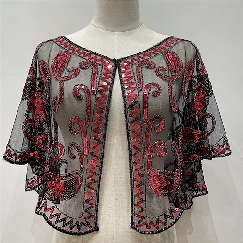 Retro Vintage Goldene Zwanziger 1920er Cosplay Kostüm Outfits Flapper-Stirnband Der große Gatsby Hochzeitsgast Pailletten Quastenfransen Kostüm Damen Weihnachten Halloween Karneval Halloween Party Image