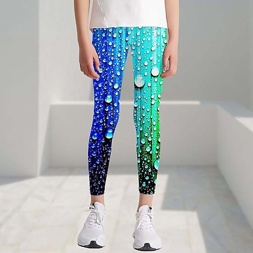 Mädchen 3D Graphic Stern Gamaschen Sommer Frühling Aktiv Kuschelig Strassenmode kinderkleidung 3-12 Jahre Outdoor Strasse Sport Schlank Image