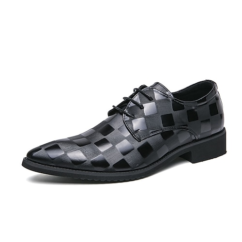 Herren Outdoor Bullock Schuhe Metallische Schuhe Wanderschuhe Brautkleider schlicht Täglich Leder Komfortabel Stiefeletten / Stiefeletten Halbschuhe Schwarz A Schwarz Braun Frühling Herbst