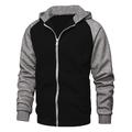 Herren Zip Hoodie Kapuzenjacke Hoodie Sweatshirt Kapuze Oberbekleidung Sweatjacke Schwarz Königsblau Blau Khaki Hellgrau Mit Kapuze Feste Farbe Arbeit Casual Strassenmode Sportbekleidung Büro Casual