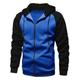 Herren Zip Hoodie Kapuzenjacke Hoodie Sweatshirt Kapuze Oberbekleidung Sweatjacke Schwarz Königsblau Blau Khaki Hellgrau Mit Kapuze Feste Farbe Arbeit Casual Strassenmode Sportbekleidung Büro Casual