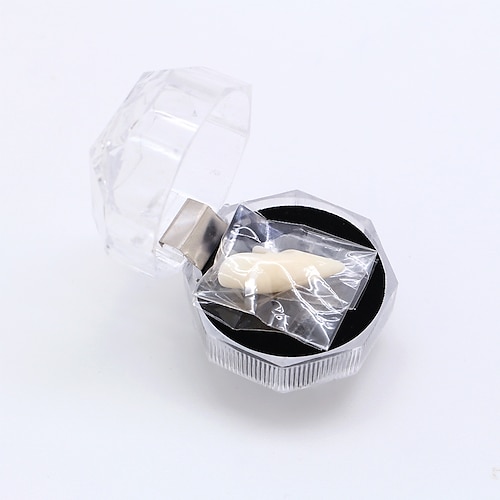 Cosplay-Zahnersatz, Vampir-Zahnersatz, Harzzähne, Zombie-Reißzähne, Zahnspange, Make-up, Kugelpartikel, Schmelzklebstoff Image