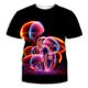 Graphic Pilz Übertrieben Herren 3D-Druck Hemd T Shirt Party Täglich T-Shirt Schwarz Gelb Schwarz / Violett Kurzarm Rundhalsausschnitt Hemd Bekleidung Normal S M L XL XXL 3XL