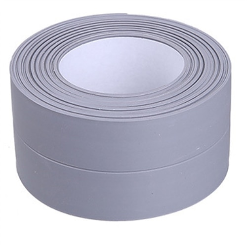 coole Tapeten Wandbild 1 Rolle Dichtungsstreifenband, wasserdichtes Wandaufkleber-Kantenband für Spülbecken, Dichtungsband-Dichtungsstreifen, Badezimmer-Küchenzubehör 1,5 x 126 Zoll Image