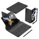 Handy Hülle Handyhüllen Für Samsung Galaxy Z-Falz 5 Z Fold 5 4 3 2 Ganzkörper-Gehäuse Abnehmbar mit Tastatur Leder Einfarbig PC PU-Leder