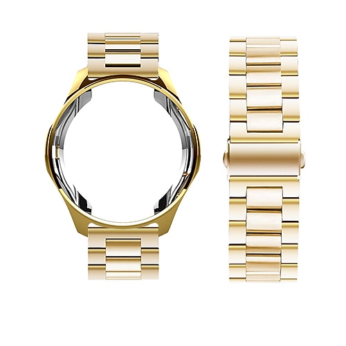 Uhrenarmband für Samsung Galaxy Watch 6 5 4 40/44mm Watch 6 Classic 43/47mm Watch 5 Pro 45mm Watch 4 Classic 42/46mm 3 41mm Edelstahl Ersatz Gurt mit Fall Sportarmband Armband Image