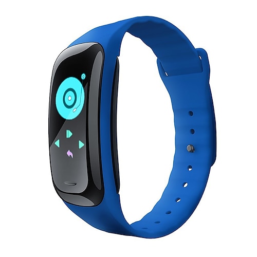 C1plus Smartwatch 0.96 Zoll Smartwatch Fitnessuhr Bluetooth Temperaturüberwachung Schrittzähler Anruferinnerung Kompatibel mit Android iOS Damen Herren Wasserfest Langer Standby Mediensteuerung IP 67 Image