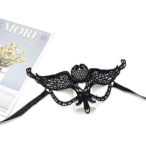 10 Stück Erwachsene Party Spitzenmaske halbes Gesicht Maskenball Damen Halloween Requisiten schwarz lustige Augenmaske