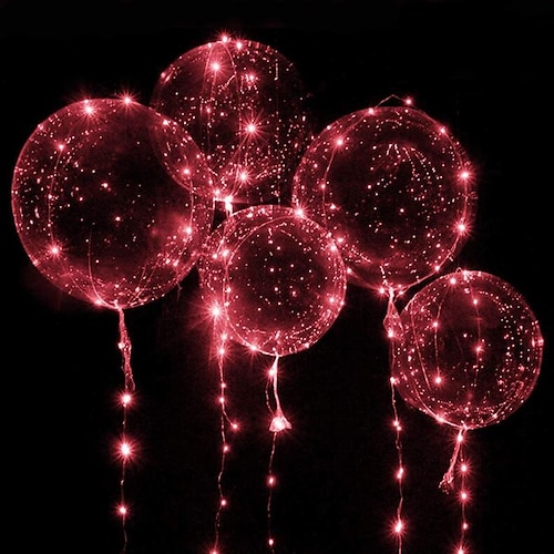 LED Ballon leuchtende Party Hochzeitsbedarf Schlafsaal Party Dekoration transparente Blasendekoration Geburtstag Hochzeit LED Ballons Lichterkette Geschenk Image