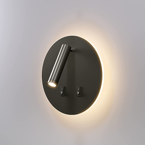 8w moderne Innenwandleuchte LED-Wandleuchte Lesestrahler mit Schalter 350 schwenkbar 2 in 1 5w Wandstrahler LED-Wandleuchte für Schlafzimmer Nacht Wohnzimmer Arbeitszimmer Image