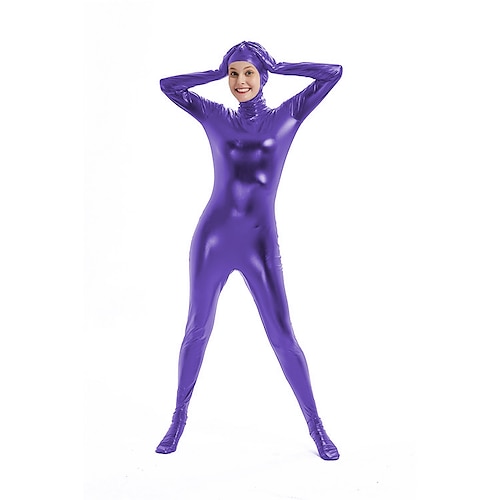 Zentai-Anzüge Cosplay Kostüm Catsuit Karnevalskostüm Ganzkörperanzug Herren Damen Einfarbig Latex Elasthan Lycra Kostüm für Halloween Karneval Maskerade Erwachsene Image