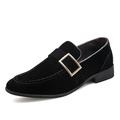 Herren Loafer Slip On Formale Schuhe Wildlederschuhe Mönch Schuhe Übergrössen Geschäftlich Britisch Täglich Büro Karriere Wildleder Atmungsaktiv Rutschfest Tragen Sie Beweis Halbschuhe Schwarz