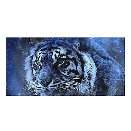 1 Stück große, dicke Bade- und Duschtücher, 3D-weißes Tiger-Design, Baumwoll-Strandtuch für Damen und Herren, Reisen, Schwimmen, Yoga, Decke Image