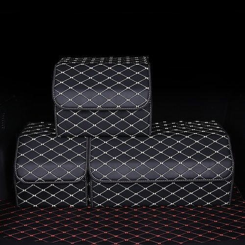 1 Stück Kofferraum-Organizer Wasserdicht Faltbar Hohe Kapazität PU Für SUV Lastwagen Van Image