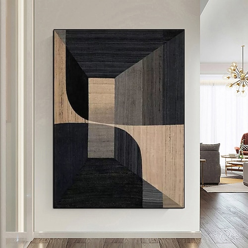 Handgefertigte schwarze Wandkunst, schwarzes Ölgemälde, handgemalte Wandkunst, Wabi-Sabi-Ölgemälde, Wandkunst, schwarze abstrakte Kunst, schwarze Wanddekoration, schwarzes strukturiertes Gemälde, Image