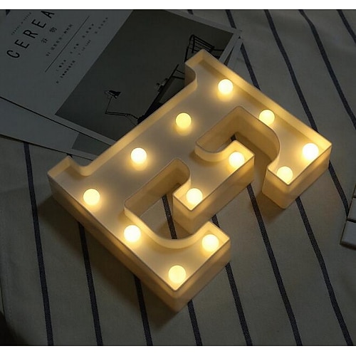 LED Nachtlicht/Nachtlampe LED Brief Lichter Zeichen 26 Buchstaben Alphabet leuchten Buchstaben Zeichen für Nachtlicht Hochzeit Geburtstagsparty batteriebetriebene Weihnachtslampe Home Bar Dekoration Image