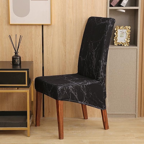 xl Esszimmerstuhlbezüge, Stretch-Stuhlbezug Stuhlhussen 1 Stück, Spandex-Stuhlschutzbezüge mit hoher Rückenlehne, Sitzbezug mit Gummiband für Esszimmer, Hochzeit Image