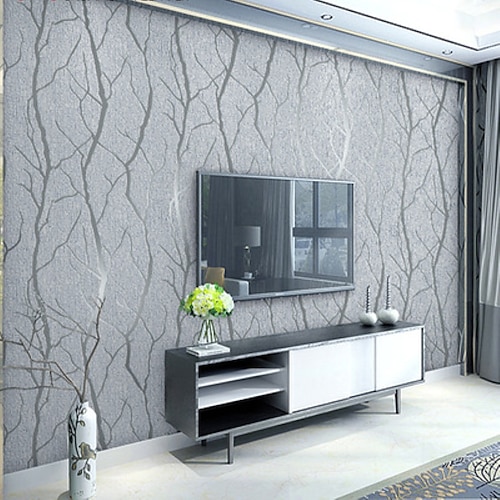 Coole Tapeten, strukturierte Tapete, Wandbild, moderne 3D-Tapete, dicke Vliesimitation, Hirschleder, tief geprägtes Kurvenmuster, Wandverkleidung, Aufkleberfolie, moderner Baum, Vliesstoff, Image