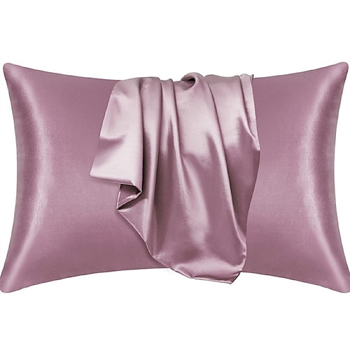 Satin-Kissenbezüge für Haare und Haut 2er-Pack seidige Satin-Kissenbezüge ohne Reißverschluss-Kissenbezüge mit Umschlagverschluss Image