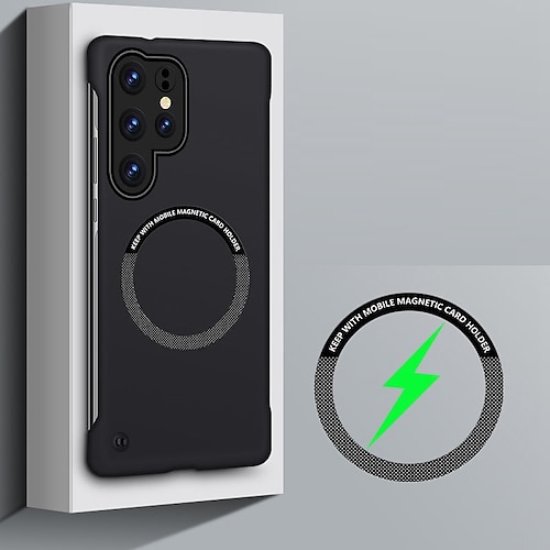 Handy Hülle Handyhüllen Für Samsung Galaxy S26 Ultra Plus S24 S23 S22 S21 FE S21 Ultra Plus Rückseite Mit Magsafe Unterstützt kabelloses Laden Matt gefrostet Stoßfest Einfarbig Retro PC Image
