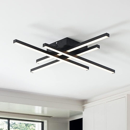 4-Licht 6-Licht 61/85/120 cm Cluster-Design Liniendesign Geometrische Formen Deckenlichter Aluminium Linear Geometrisch Minimalistisch Lackierte Oberflächen LED Modern 110-120V 220-240V Image