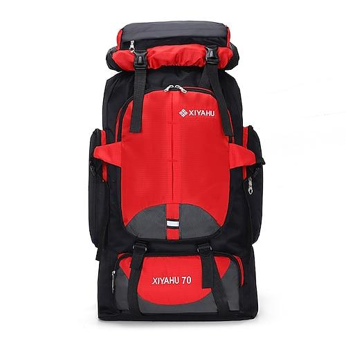 Herren Rucksack Funktionsrucksack Taktischer Rucksack Outdoor Campen und Wandern Reisen Farbblock Oxford Stoff Hohe Kapazität Wasserdicht Atmungsaktiv Reißverschluss 202 schwarz 201 dunkelblau 202