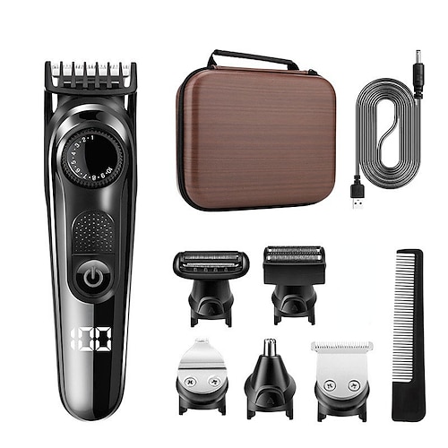 Haarschneidemaschine und Haarschneider-Set, professionelle Haarschneidemaschine für Männer, kabellose Friseurschere, Maschine, wiederaufladbarer Outline-Trimmer, Herren-Bartschneider, elektrisches Image