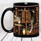 1 Stück, Bibliotheks-Bücherregal-Tasse, Kaffeetassen für Buchliebhaber, Bibliothekar-Tasse, Buch-Kaffeetasse, Buch-Kaffeetassen, Buchclub-Tasse, Bücherwurm-Becher-Geschenke, für Leser, Büchergeschenke für Buchliebhaber, 350 ml