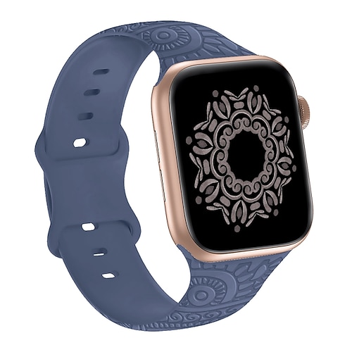 Sportarmband Kompatibel mit Apple Watch Armband 38mm 40mm 41mm 42mm 44mm 45mm 49mm Elasthan Schmetterlingsschnalle Verstellbar Silikon Ersatzarmband für iwatch Ultra 2 Series 9 8 7 SE 6 5 4 3 2 1 Image