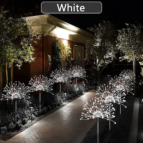 Solar Feuerwerk Lichter 90/120/150/200 LEDs Outdoor DIY Solarleuchten Garten dekorative Lichter wasserdichte Lichterketten Rasenlichter Image
