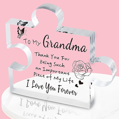 1 Stück, Geschenke für Frauen, gravierte Puzzle-Acryltafel 3,94 x 3,94 Zoll (ca. 10 x 10 cm), Geburtstagsgeschenke für Frauen, Freundschaft, Freundschaftsgeschenke für Frauen, Männer, Mädchen, sie, Image