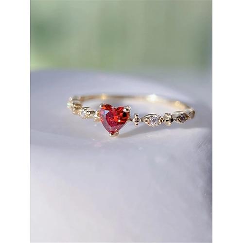 Damen Ringe Romantisch Valentinstag Herz Ring