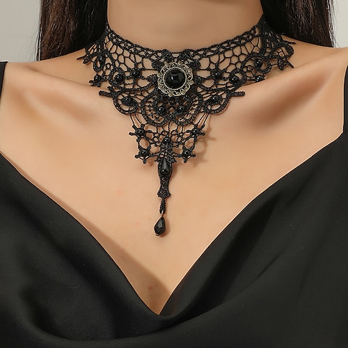 Halskette Spitze Halsband Halskette Punkamp;Gothic Legierung für Disco Cosplay Karneval Damen Modeschmuck Modeschmuck Image
