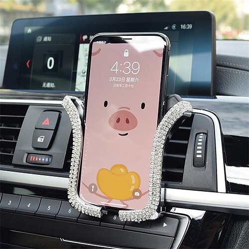 Auto-Strass-Telefonhalter, Kristall-Luftauslass, Unterstützung für Telefon, Diamant-Clip, Auto-Innenraum, universeller Smartphone-Ständer, Automobilteile Zubehör