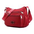 Leichte Umhängetasche aus Nylon für Damen – lässige Schultertasche mit mehreren Taschen für den Alltag, Reisen und Einkaufen