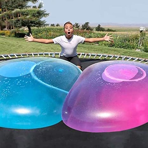 1/2/3 Stück Spielzeug Bubble Ball mit Pumpe 27/47 Zoll Urlaub Hüpfball elastischer super großer Strandballon aufblasbarer lustiger Spielzeugball für Garten drinnen und draußen Image
