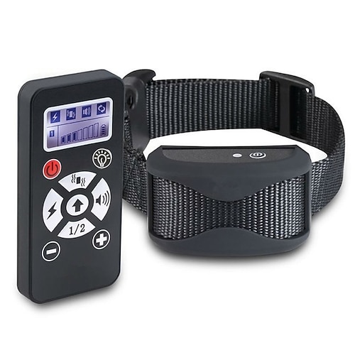 haustier hundehalsband fernbedienung wasserdicht wiederaufladbar lcd schock vibrationen soundhalsband 181 Image