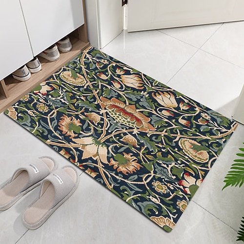Blumen-Fußmatte, Fußmatten, waschbare Teppiche, Küchenmatte, rutschfester, ölbeständiger Teppich, Innen- und Außenmatte, Schlafzimmerdekoration, Badezimmermatte, Eingangsteppich, inspiriert von Image