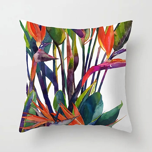 Kissenbezug 1pc weicher dekorativer quadratischer Kissenbezug Kissenbezug Kunstleinen Kissenbezug für Sofa Schlafzimmer überlegene Qualität maschinenwaschbar 1er Pack für Sofa Couch Bett Stuhl grün Image