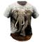 Herren Grafik Tiermotiv Elefant T Shirt Kurzarm T-Shirt 3D-Druck Rundhalsausschnitt Hemd Vintage Mode Designer Outdoor Täglich Sport Blau Braun Grün Frühling Sommer Bekleidung S M L XL 2XL 3XL
