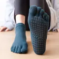 Calzini da Pilates da donna antiscivolo calzini da Yoga antiscivolo in Silicone a cinque dita