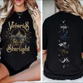 T-shirt americana alla moda da donna Casual Top Velaris City of Starlight t-shirt stampata t-shirt