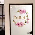Rami di fiori adesivo da parete per wc inglese adesivo per porta adesivo da parete per decorazione